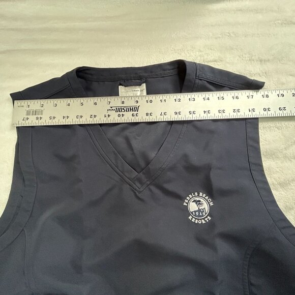 Cutter & Buck Mens CB Windtec Pebble Beach Vest Size Medium Navy V-Neck Pullover - Picture 6 of 8